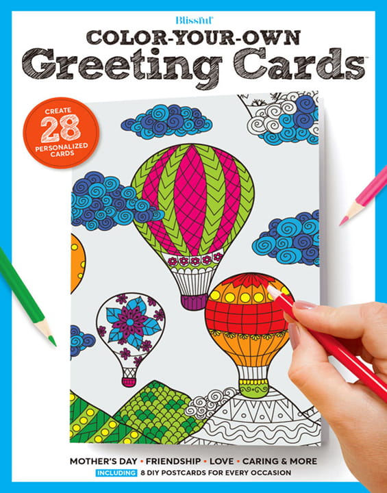 Blissful Color-Your-Own Greeting Cards Magazine