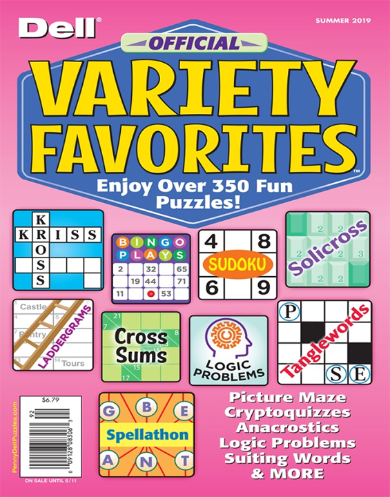 Dell Official Favorite Variety Puzzles Magazine